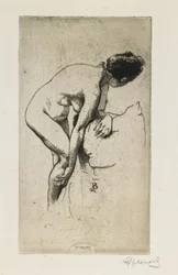 Studie einer nackten weiblichen Figur